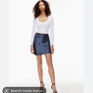 Babaton Silk Mini Skirt